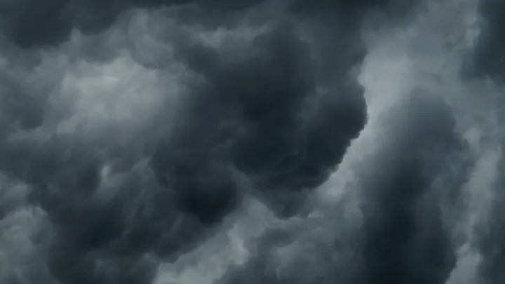 Dark storm clouds gathering before a weather change