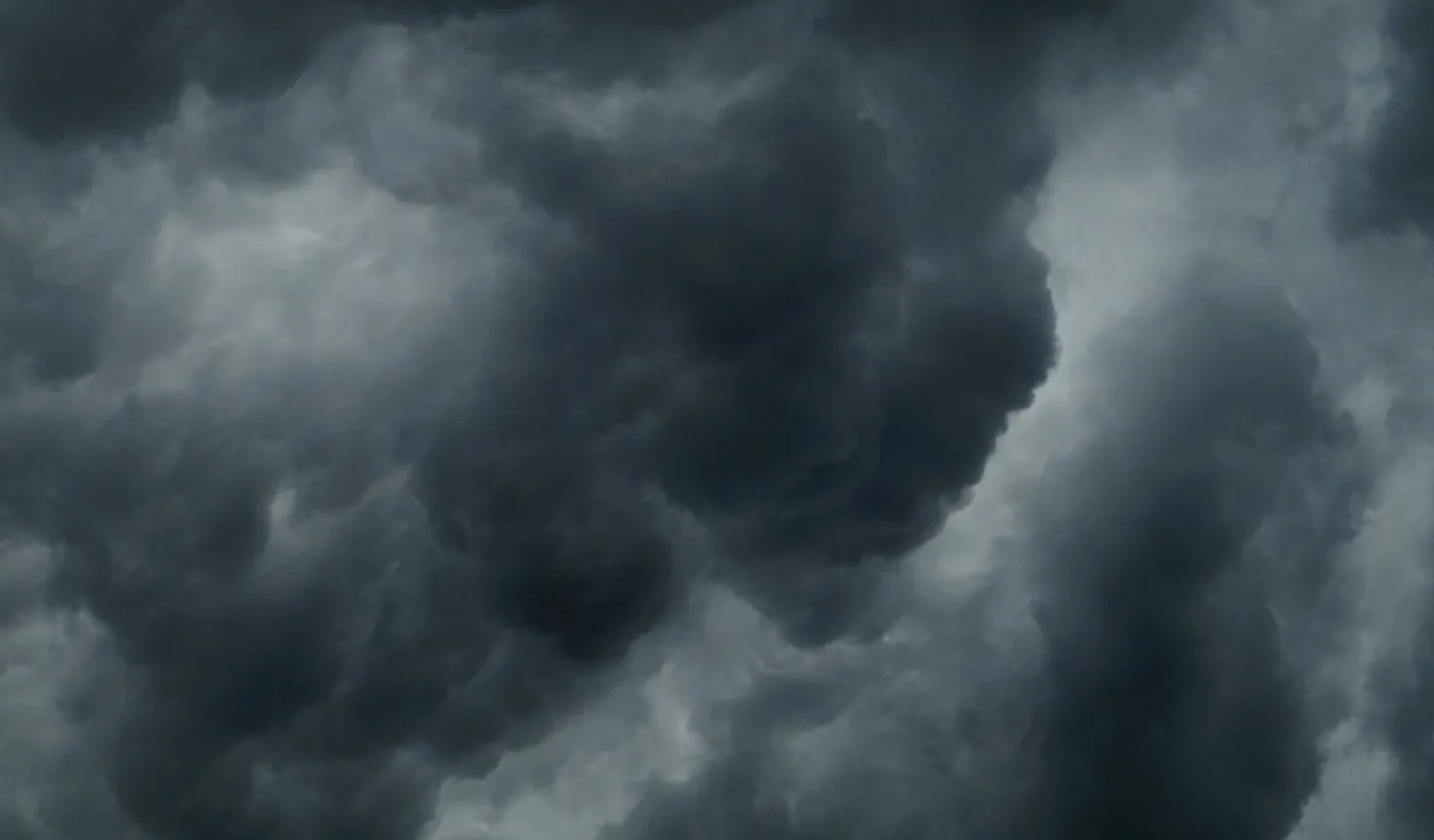 Dark storm clouds gathering before a weather change